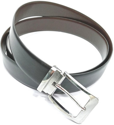 NUKAICHAU Boys Formal Black Artificial Leather Reversible Belt