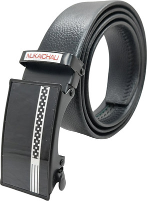 NUKAICHAU Men & Women Formal, Casual, Evening, Party Black Artificial Leather, Texas Leatherite Belt