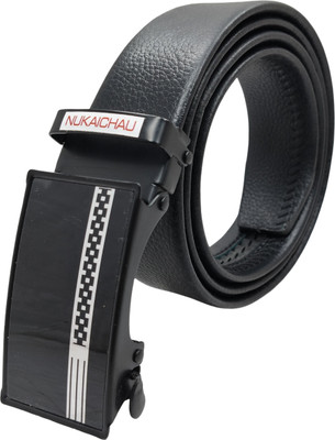 NUKAICHAU Men Formal, Casual, Evening, Party Black Artificial Leather, Texas Leatherite Belt