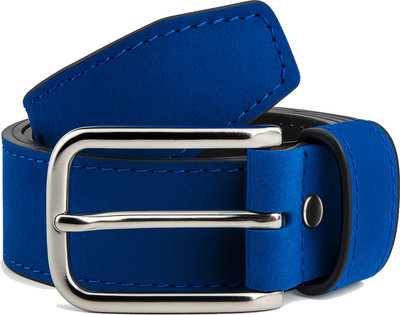 Exotique Men Casual, Party, Evening Blue Genuine Leather Belt