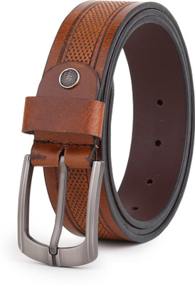 LOOPA Men Formal, Casual, Evening, Party Tan Genuine Leather Belt