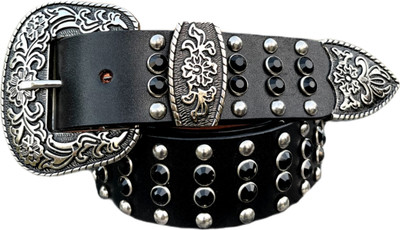 ENTEGRO Men Party, Evening, Casual Black Genuine Leather Belt