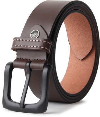 EXOCOETUS Men Formal, Casual, Evening, Party Brown Genuine Leather Belt