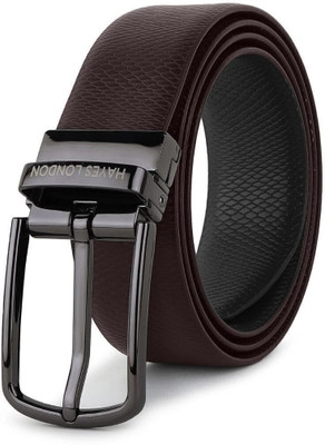 Hayes London Men Casual, Formal, Party Brown, Grey Genuine Leather Reversible Belt