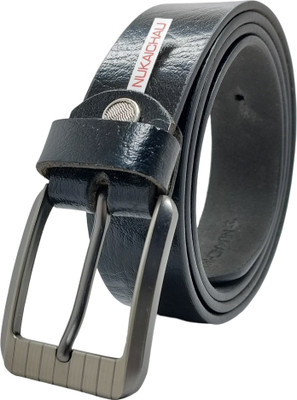 NUKAICHAU Men Formal, Casual, Evening, Party Black Genuine Leather Belt