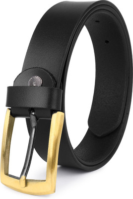 Roadster Men Formal Black Genuine Leather Belt