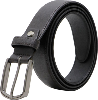Police Men Formal Black Genuine Leather Belt