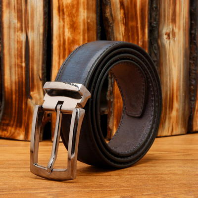 LOUIS STITCH Men Casual Blue Genuine Leather Belt