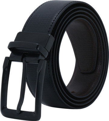 Labnoft Men Casual, Formal, Party Black Texas Leatherite Reversible Belt