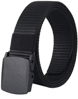 VILDTH Men Casual, Formal, Party Black Nylon Belt