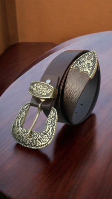 ROYAL CKIN Men Formal, Casual, Evening, Party Brown Genuine Leather Belt