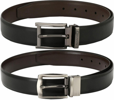 Pacific Gold Men Formal Brown, Black, Brown, Black Artificial Leather Belt