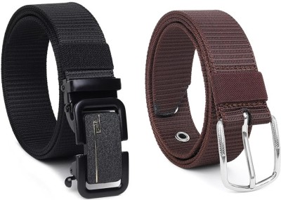 Daller Men & Women Casual, Evening, Formal, Party Black, Brown Nylon, Metal, Plastic, Canvas Belt