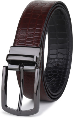EXOCOETUS Men Formal, Casual, Evening, Party Brown Genuine Leather Reversible Belt
