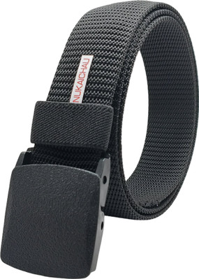NUKAICHAU Men Casual, Evening, Party Black Nylon Belt