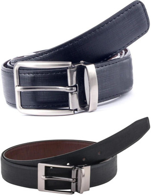 Pacific Gold Men Formal Black Artificial Leather Belt