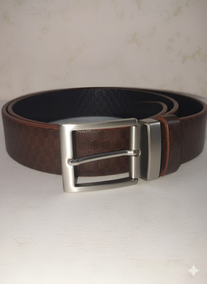 Panashe Men Casual, Evening, Formal, Party Brown Artificial Leather Belt