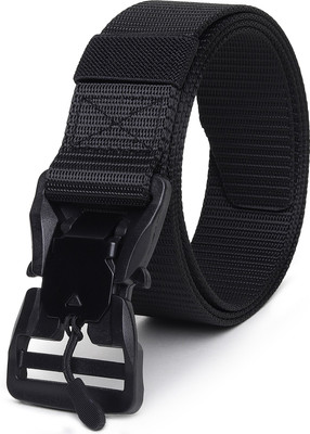 SunShopping Men Casual Black Nylon Belt