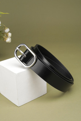 VAN HEUSEN Women Black Genuine Leather Belt