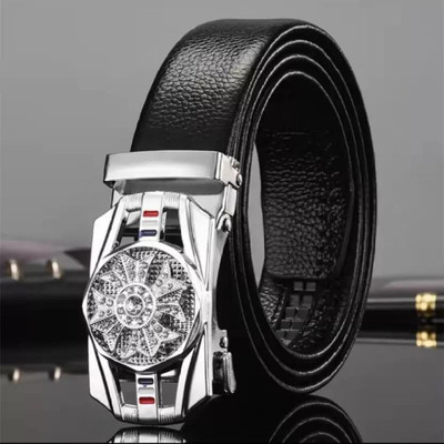 Icongadget Men Casual, Party, Evening Black Texas Leatherite Belt