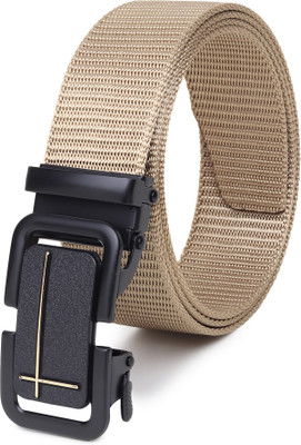 zaphod Men Casual, Formal Beige Nylon Belt