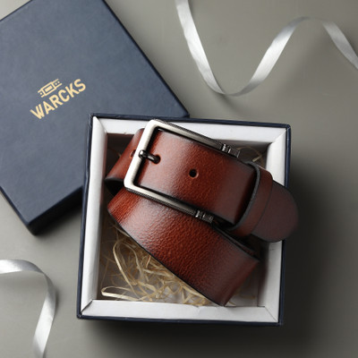 WARCKS Men Formal, Casual, Evening, Party Brown Genuine Leather Belt