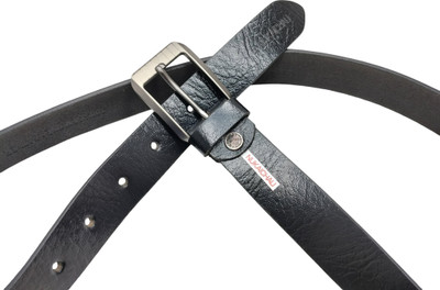 NUKAICHAU Men & Women Formal, Casual, Evening, Party Black Genuine Leather Belt