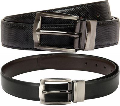 Pacific Gold Men Formal Brown, Black, Brown, Black Artificial Leather Belt