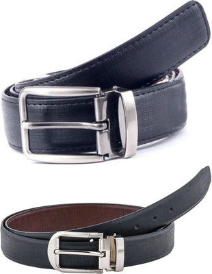 Pacific Gold Men Formal Black, Blue Artificial Leather Belt