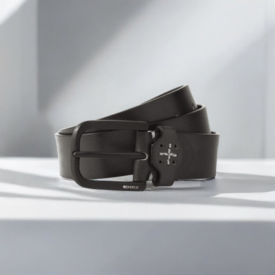 HRX by Hrithik Roshan Men Black Genuine Leather Belt