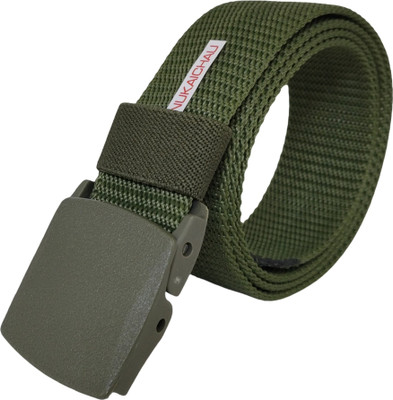 NUKAICHAU Men Casual, Evening, Party Green Nylon Belt