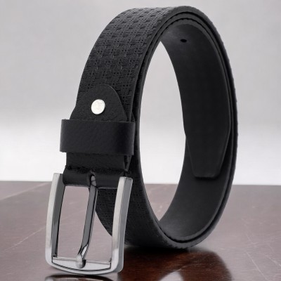 KILLER Men Formal, Casual, Evening, Party Black Genuine Leather Belt