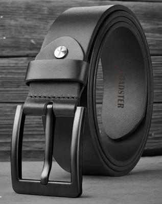 Roadster Men Formal, Casual, Evening, Party Black Genuine Leather Belt