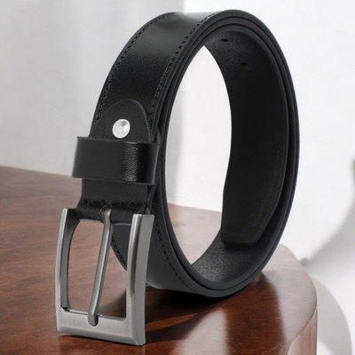 Roadster Men Casual, Evening, Formal, Party Black Genuine Leather Belt
