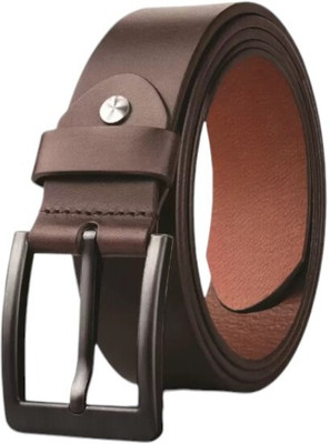 SunShopping Men Formal Brown Genuine Leather Belt