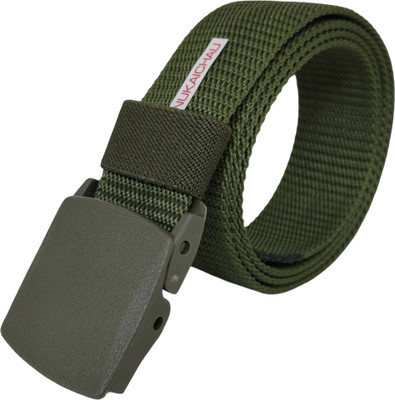 NUKAICHAU Men Casual, Evening, Party Green Nylon Belt