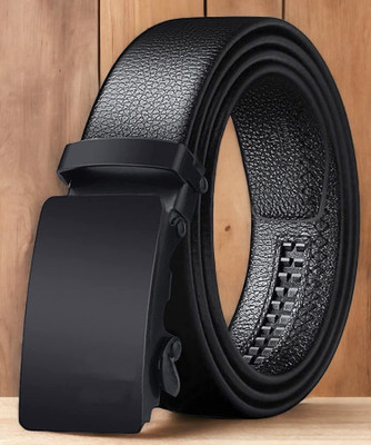 zaphod Men Formal, Party, Evening, Casual Black Artificial Leather, Texas Leatherite Belt