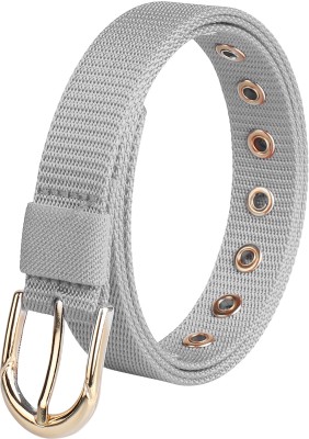 Winsome Deal Women Casual Silver Canvas Belt