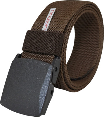 NUKAICHAU Men Casual, Evening, Party Brown Nylon Belt