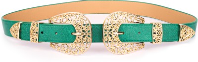 REDHORNS Women Casual, Evening, Formal, Party Green Artificial Leather Belt