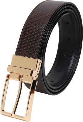 ZACHARIAS Men Casual, Formal, Evening, Party Brown Synthetic Reversible Belt