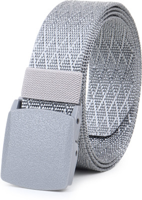 Mast & Harbour Men Formal, Casual, Evening, Party Grey Nylon Belt