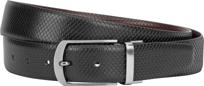 KEZRO Men Formal Black Genuine Leather Reversible Belt