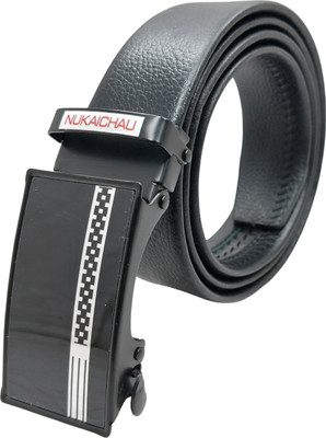 NUKAICHAU Men & Women Formal, Casual, Evening, Party Black Artificial Leather, Texas Leatherite Belt