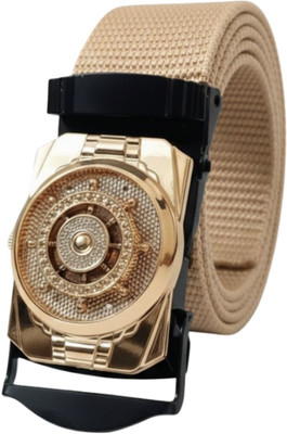 Niddleman Men Casual, Formal Beige Nylon Belt