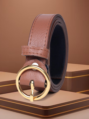 METRONAUT Women Formal Tan Artificial Leather Belt