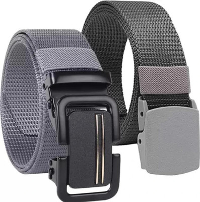Icongadget Men Casual, Evening, Formal, Party Grey Nylon Belt