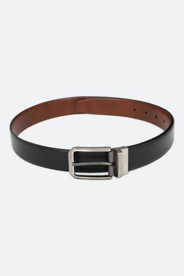 VAN HEUSEN Men Formal Black Genuine Leather Reversible Belt