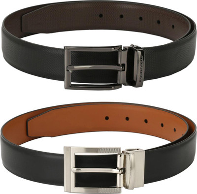 Pacific Gold Men Formal Brown, Black, Tan, Black Artificial Leather Belt