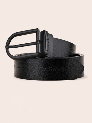 LOUIS STITCH Men Formal Black Genuine Leather Reversible Belt